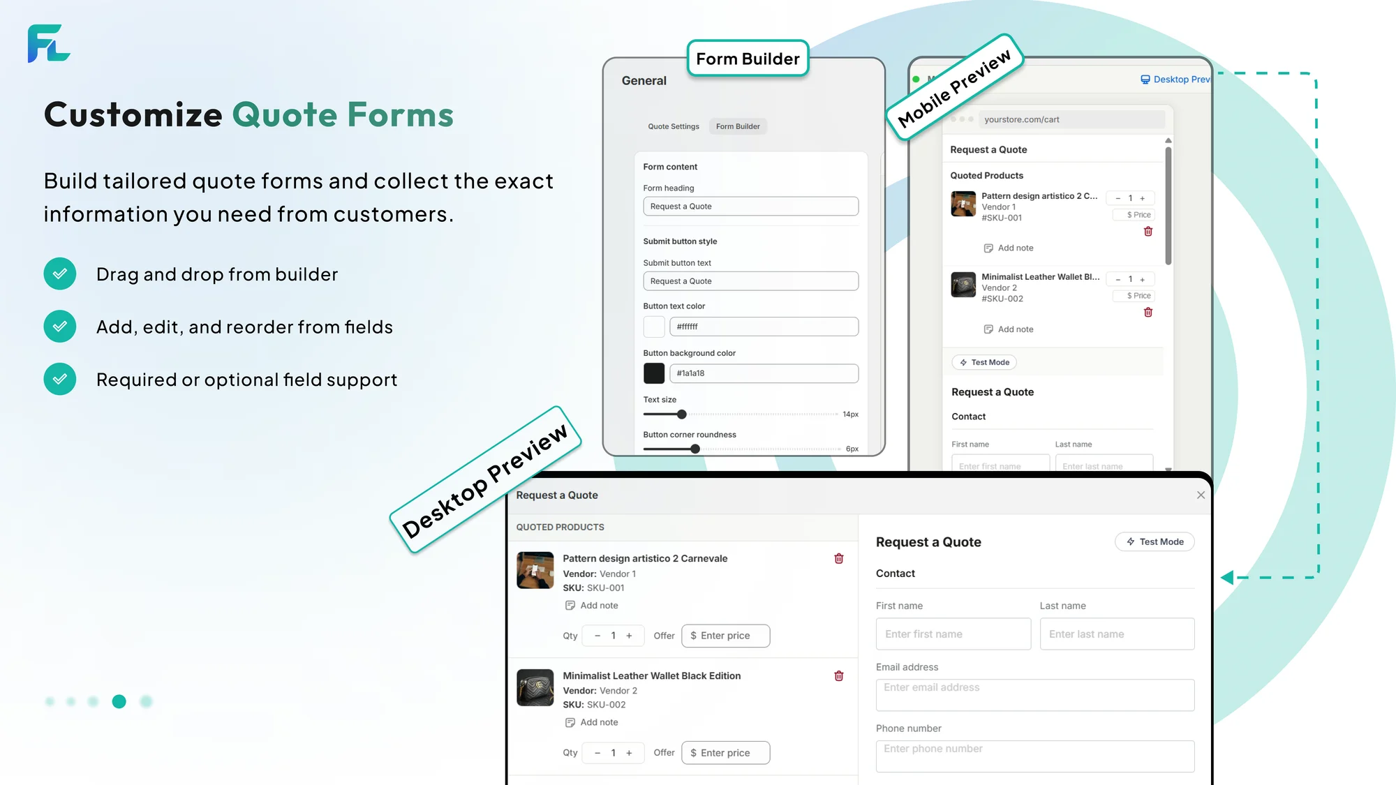 FIDE Quote Request — Form Builder